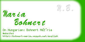 maria bohnert business card